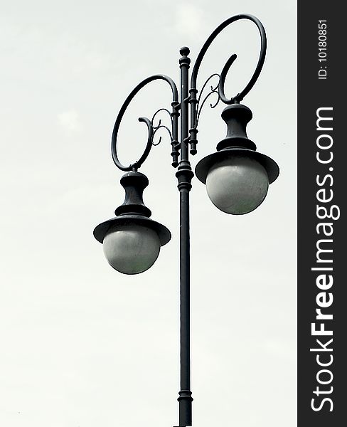 A old city lantern. Street lighting. A old city lantern. Street lighting