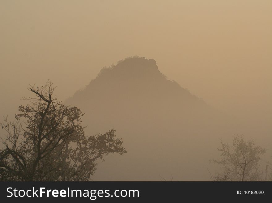 This picture of a rocky hill (Klip koppie) was taken in the Kruger National Park during an early morning drive.