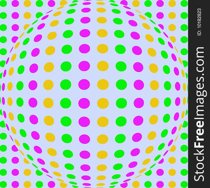 Bright Polka Dot Sphere Paper