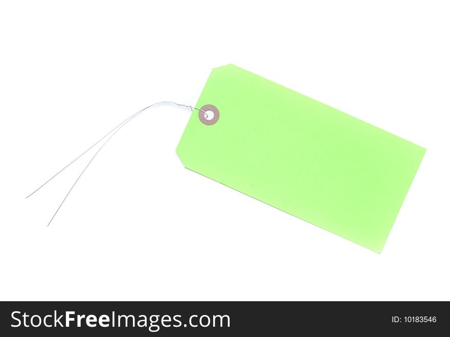 Green Tag and wire ties for marking product
