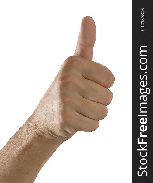 Man giving the thumbs up sign