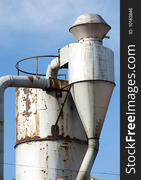 Picture of an industry landscape with great clouds and materials