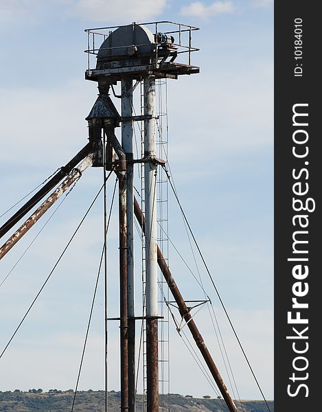 Picture of an industry landscape with great clouds and materials