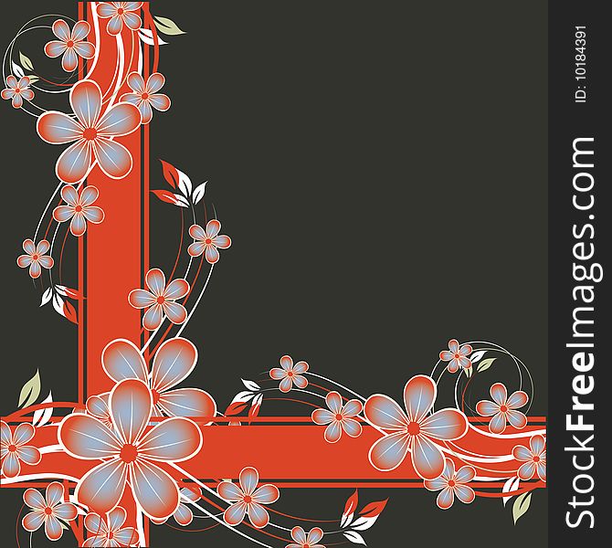 Nice flower grunge background. Vector illustration for your text