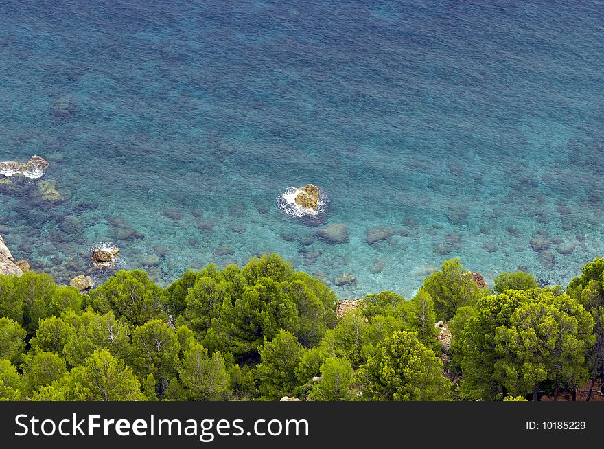 Coast of Majorca near Camp de Mar