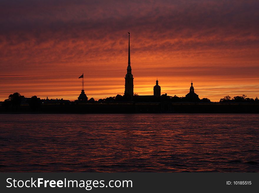 Peter and Paul fortress with cathedral inside in St.Petersburg, Russia. Peter and Paul fortress with cathedral inside in St.Petersburg, Russia