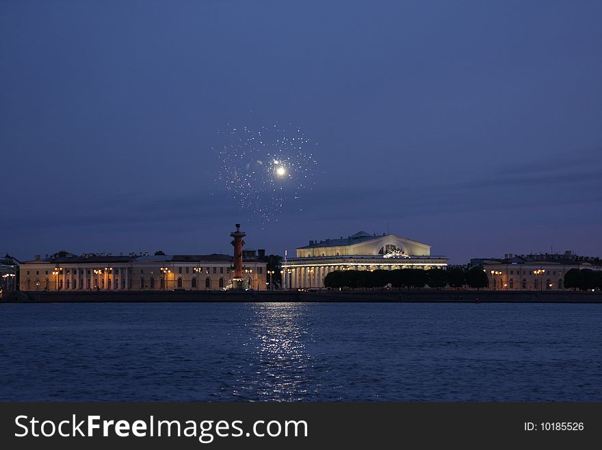 Fireworks Over Neva River