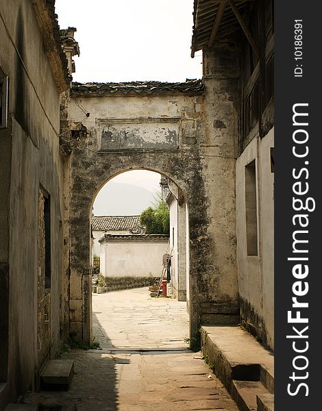 Traditional architecture in anhui province, hongcun village. Traditional architecture in anhui province, hongcun village