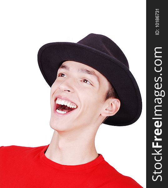 Young attractive model with great laugh on face. Young attractive model with great laugh on face