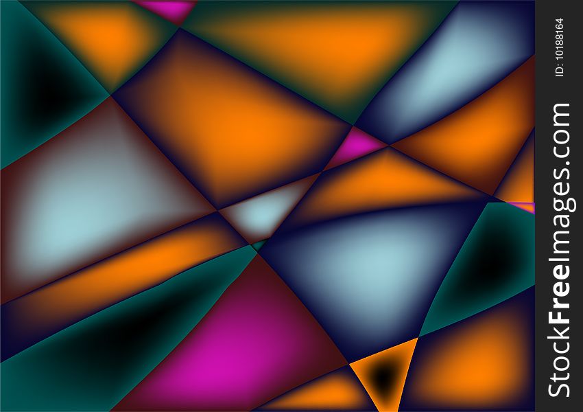 Beautiful mysterious abstract background of colored triangles