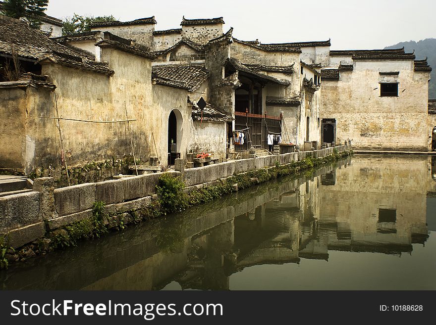 Traditional architecture in anhui province, hongcun village. Traditional architecture in anhui province, hongcun village