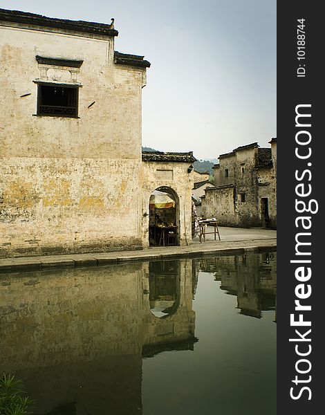 Traditional architecture in anhui province, hongcun village. Traditional architecture in anhui province, hongcun village