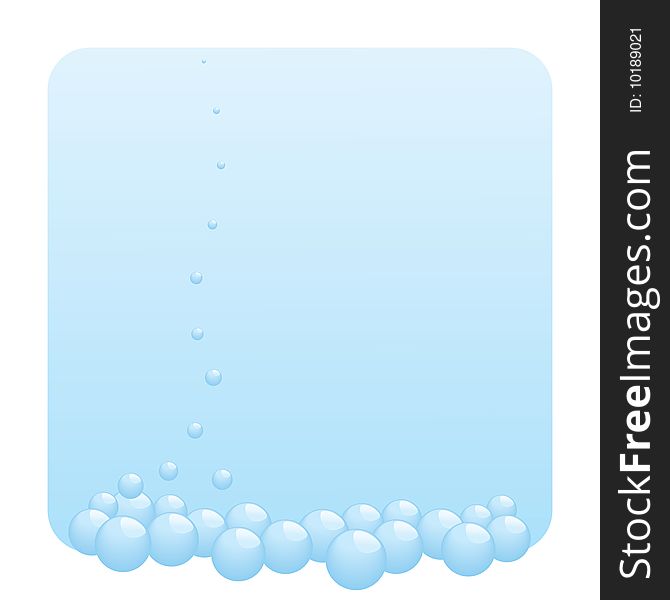Background with bubbles going up. Vector illustration.