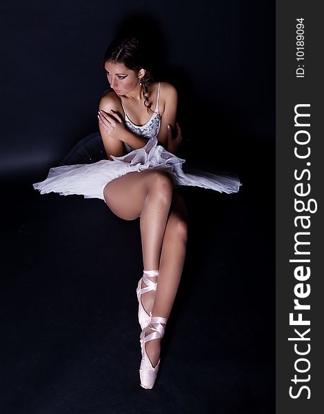 Ballerina In White Tutu
