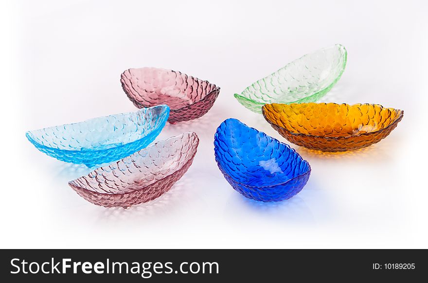 Color plates isolated on a white background. Color plates isolated on a white background