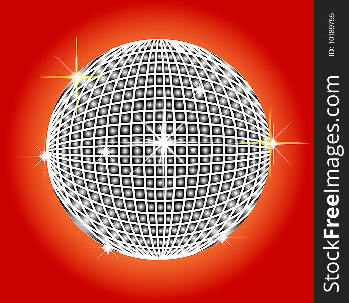 Illustration of a Disco reflector ball