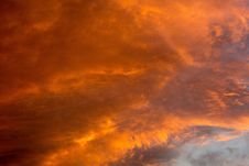 Red Sunset Clouds Stock Images