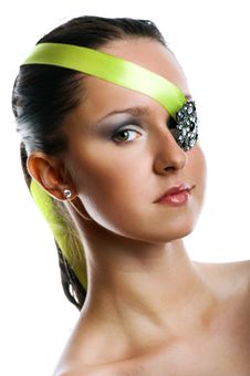Woman With Jewel On Her Eye Stock Photos Woman With Jewel On Her Eye Stock Photos