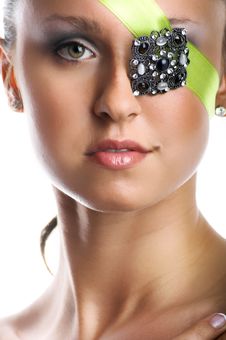Woman With Jewel On Her Eye Stock Photography Woman With Jewel On Her Eye Stock Photography