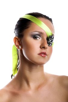Woman With Jewel On Her Eye Royalty Free Stock Photography Woman With Jewel On Her Eye Royalty Free Stock Photography