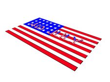4th July On American Flag Royalty Free Stock Photography