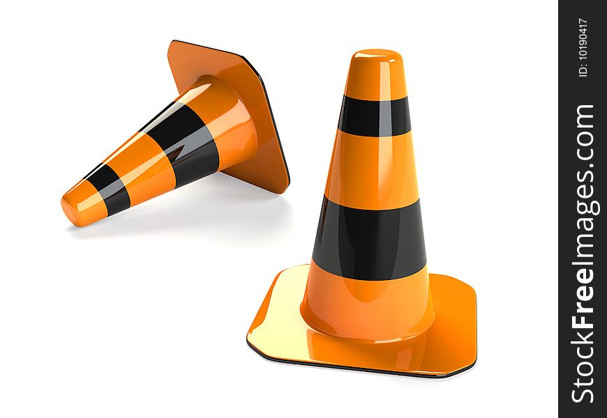 Two traffic cones