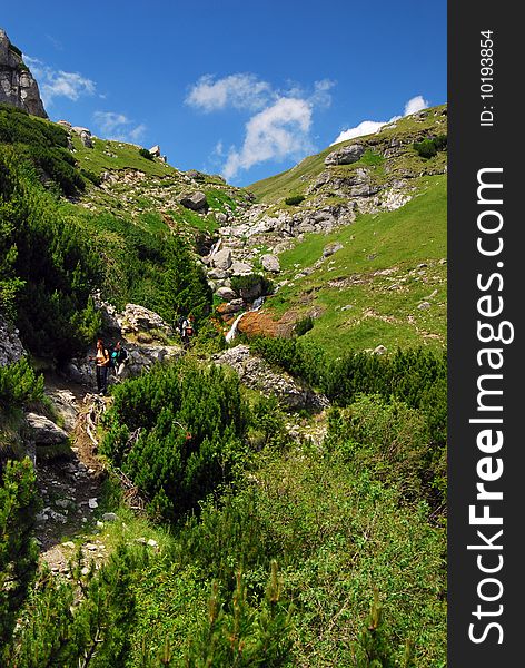 Summer landscape in Bucegi mountains (Carpathian ridge in Romania). Summer landscape in Bucegi mountains (Carpathian ridge in Romania)