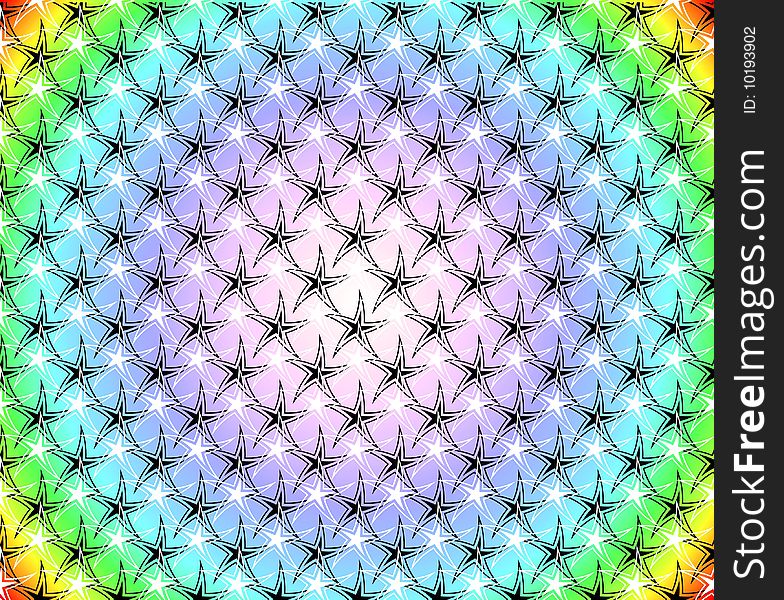 Rainbow smart stars pattern vector. Rainbow smart stars pattern vector