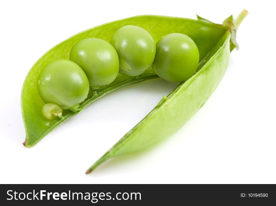 Peas isolated on a white .