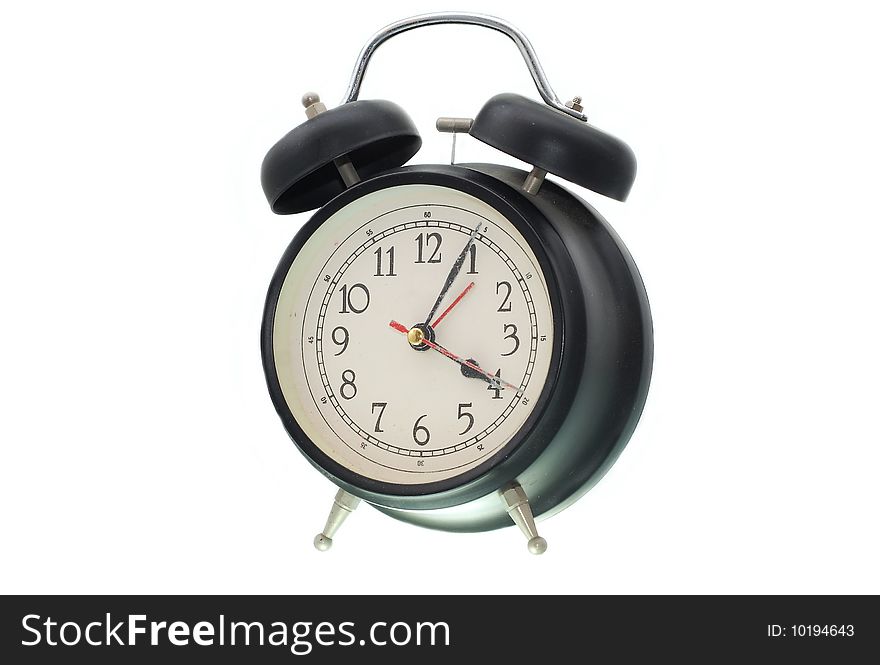 Retro style black alarm clock