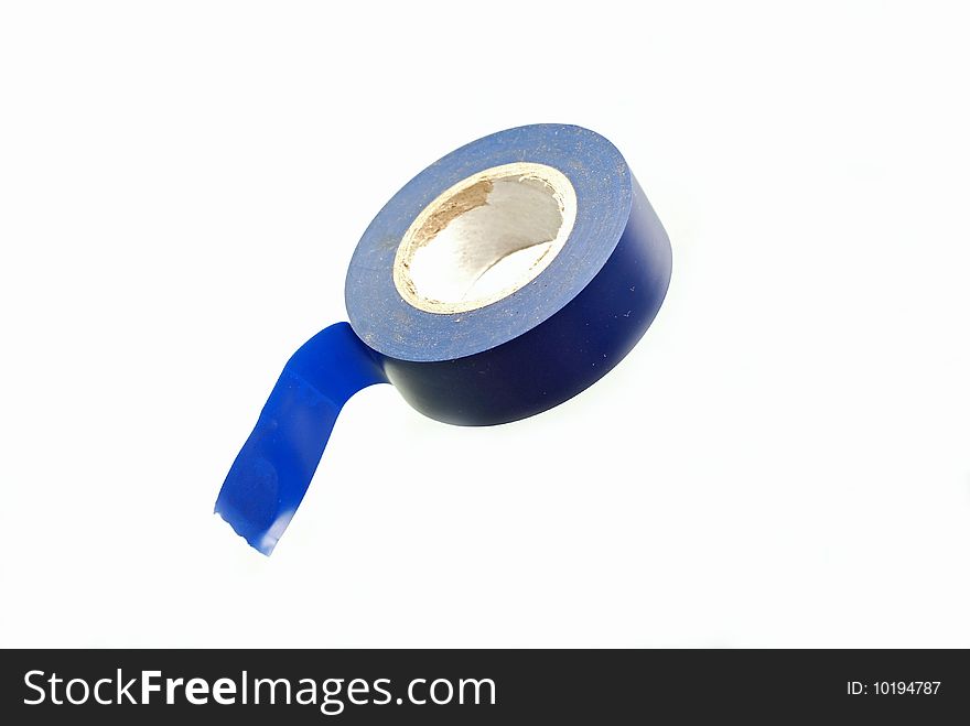 Blue electric insulation tape over with. Blue electric insulation tape over with