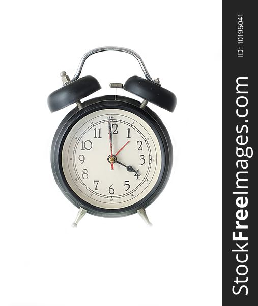 Retro style black alarm clock