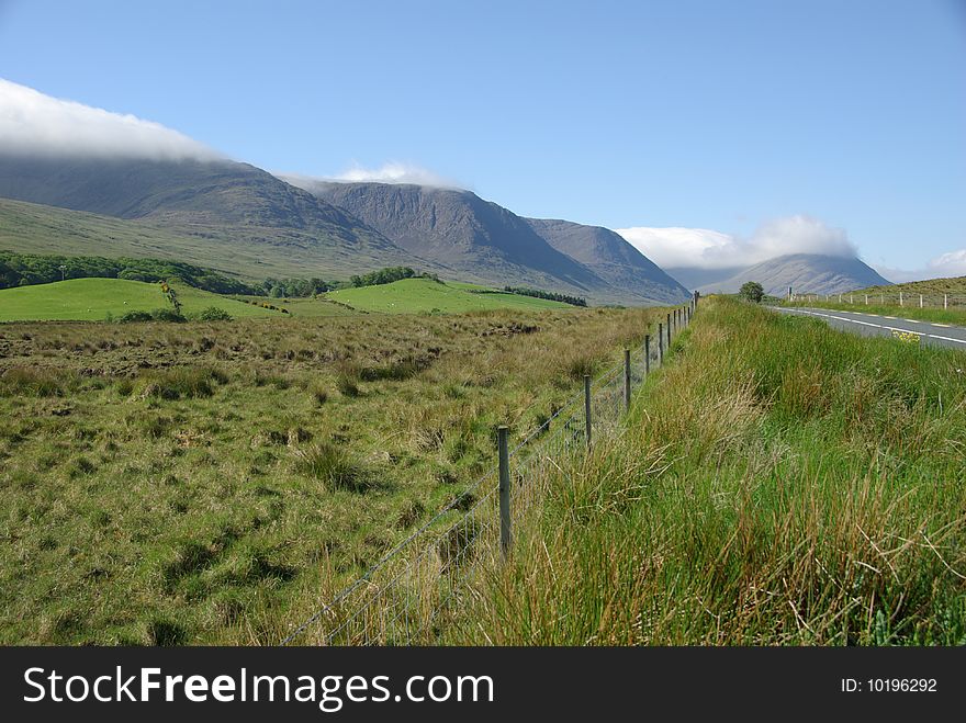 Landscape in the Connemara, in Ireland. Landscape in the Connemara, in Ireland