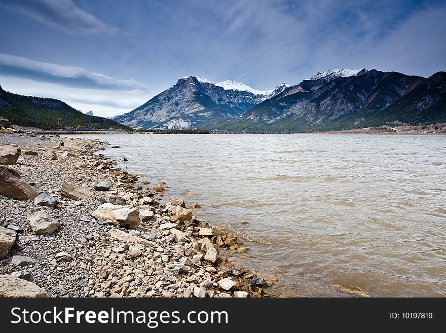 Mountain landscape of Banff National Park in Alberta, Canada