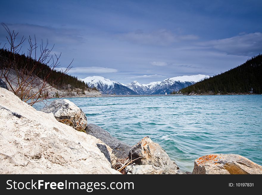 Mountain landscape of Banff National Park in Alberta, Canada