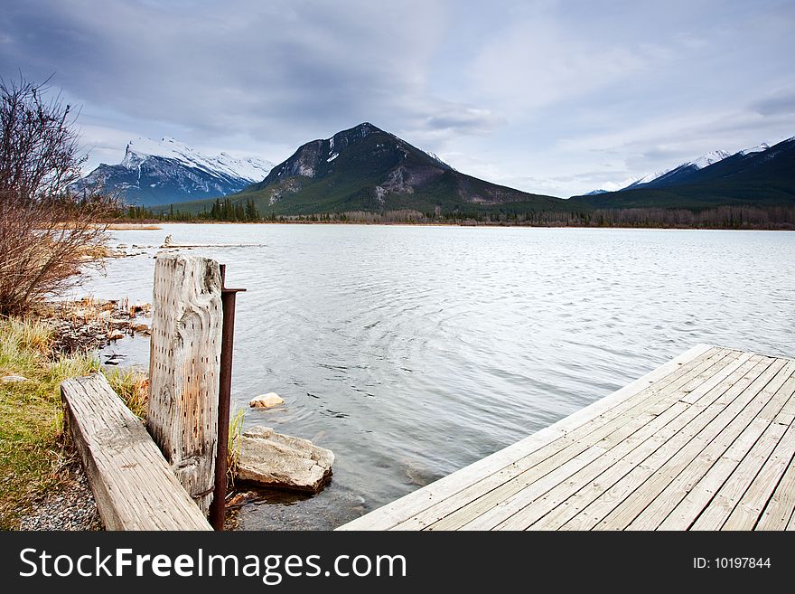 Mountain landscape of Banff National Park in Alberta, Canada