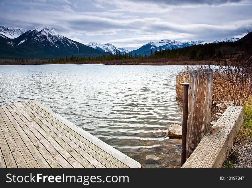 Mountain landscape of Banff National Park in Alberta, Canada