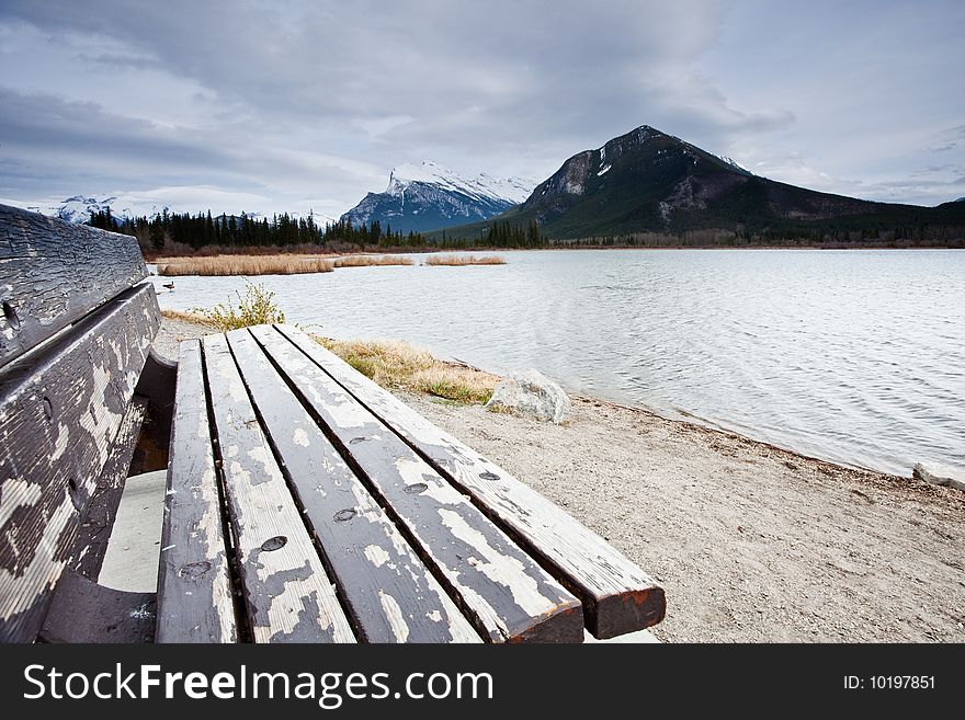 Mountain landscape of Banff National Park in Alberta, Canada