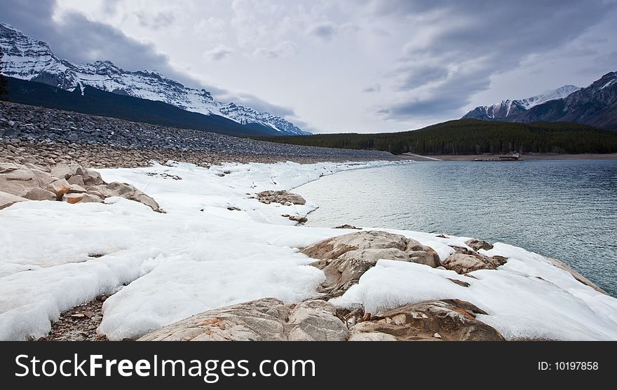 Mountain landscape of Banff National Park in Alberta, Canada