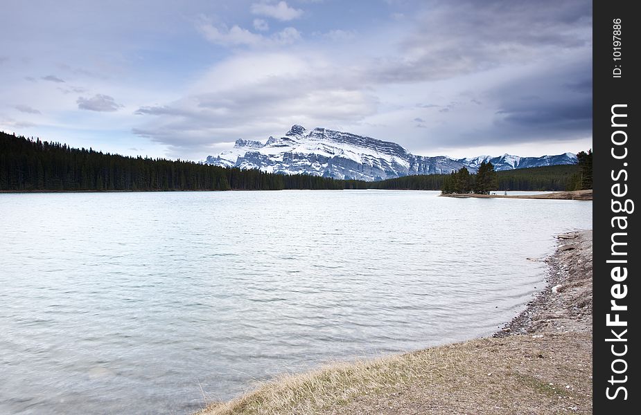 Mountain landscape of Banff National Park in Alberta, Canada