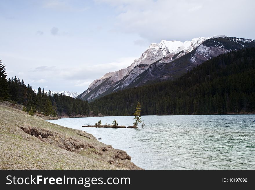 Mountain landscape of Banff National Park in Alberta, Canada