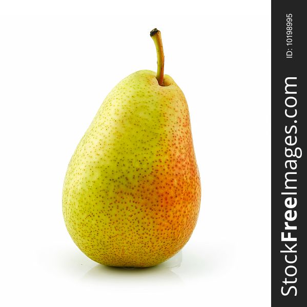 Tasty Ripe Green Pear Isolated