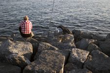 Fishing On The Marmare Sea Stock Photo