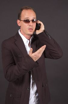 Businessman On The Phone Stock Images