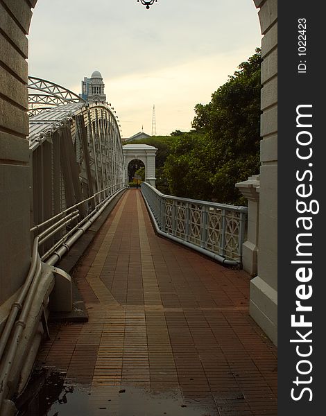 Steel bridge walkway