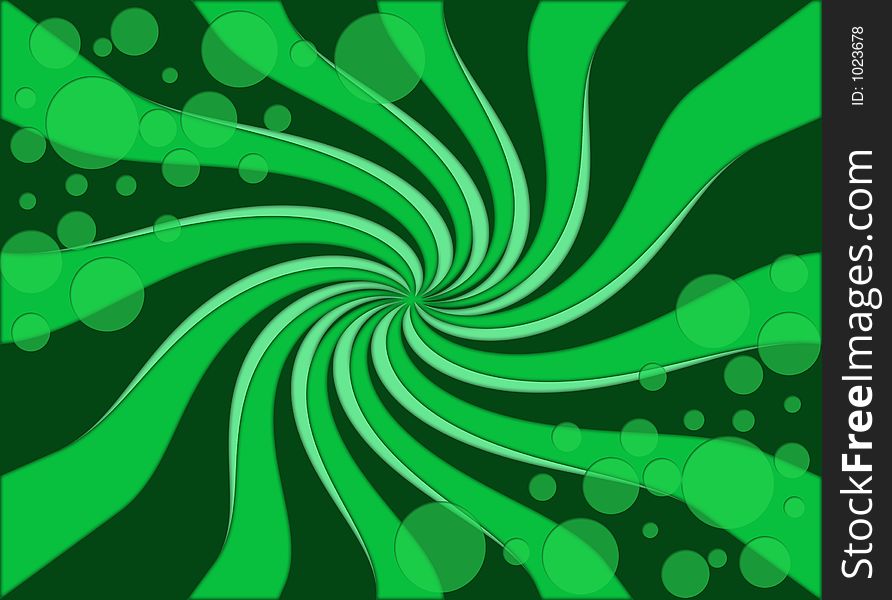 Green background with bubbles