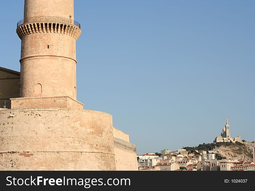 Fort st jean at the entrance to marseille's famous vieux port