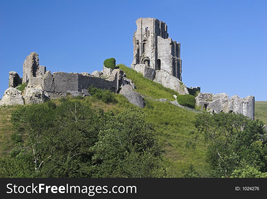 Castle on hill landscape