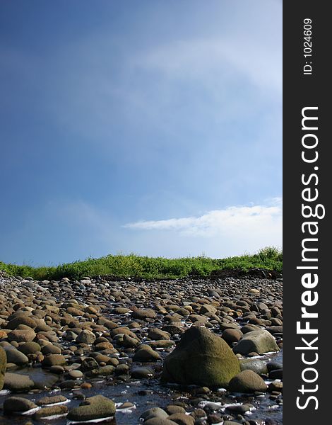 Stream through a Rocky Beach