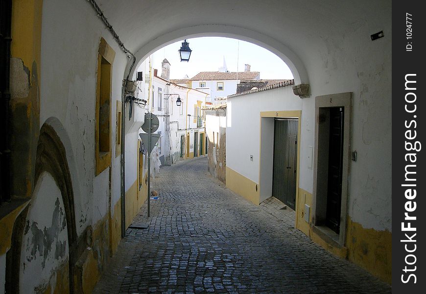 Typical street of the city of situated Ã‰vora in the South of Portugal, capital of the Alentejo region
considered patrimÃ³nio cultural of the humanity for UNESCO. Typical street of the city of situated Ã‰vora in the South of Portugal, capital of the Alentejo region
considered patrimÃ³nio cultural of the humanity for UNESCO.